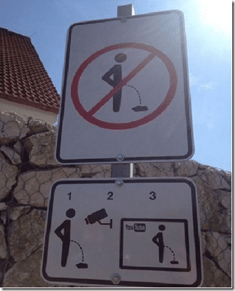 Read more about the article Most threatening (and perhaps effective) example of signage ever