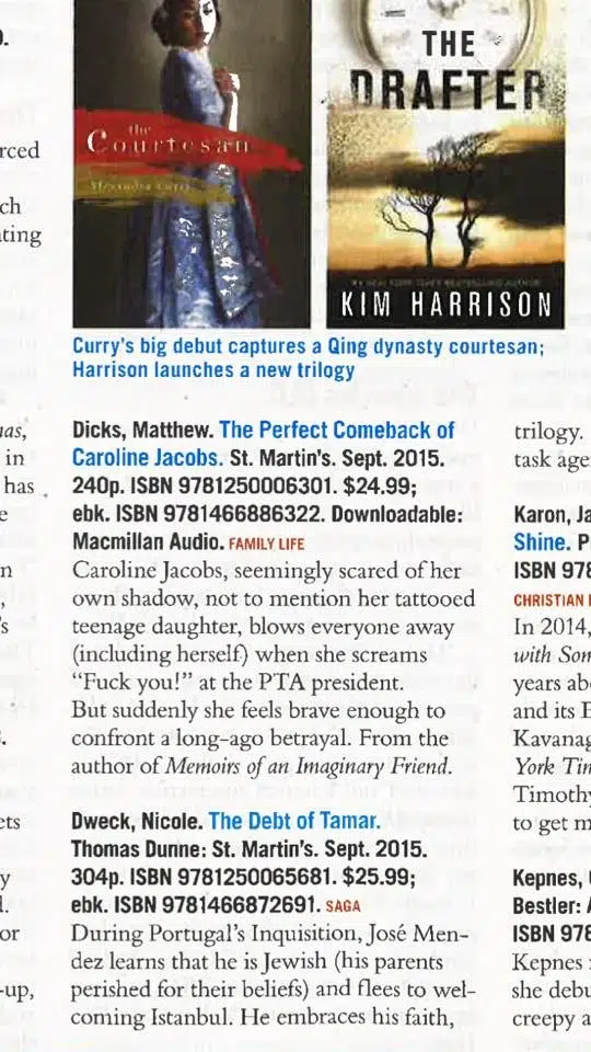 Read more about the article The Perfect Comeback of Caroline Jacobs: An expletive-laced mention in Library Journal