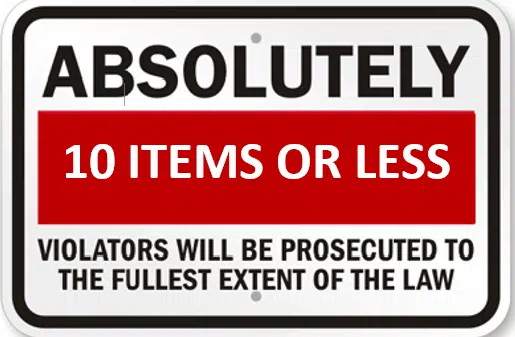 Read more about the article A simple and perfect solution to the “10 items or less” offenders