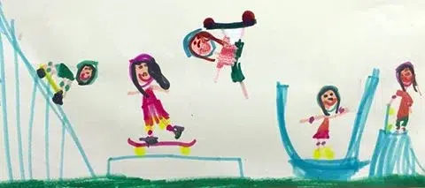 Read more about the article She would not be happy on a skateboard, but these kids are.