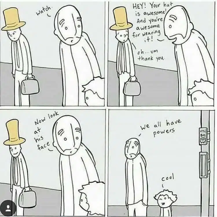 Read more about the article Complimenting an item of clothing is the lowest form of compliment