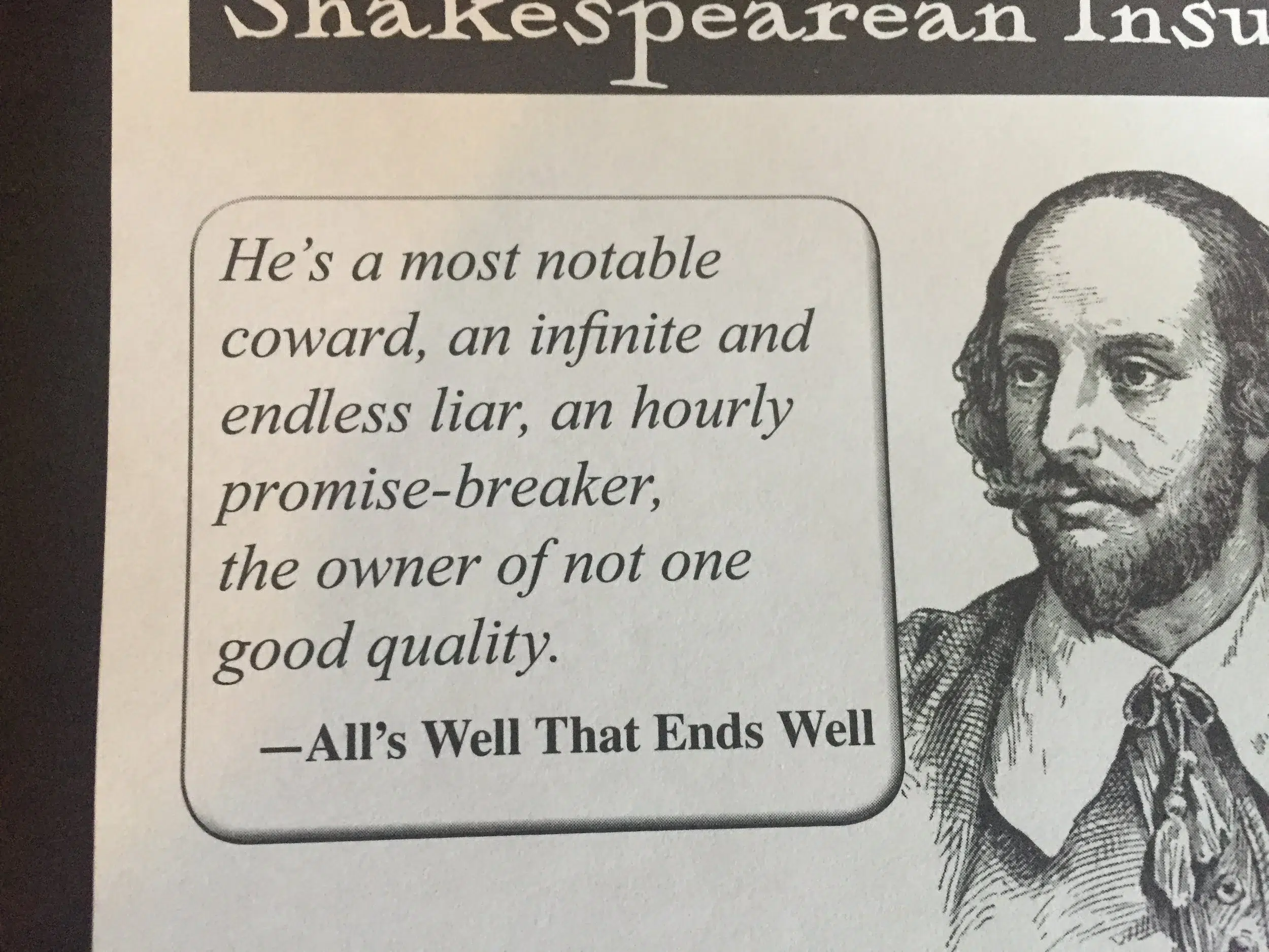 Read more about the article Shakespeare’s words seem rather appropriate even today