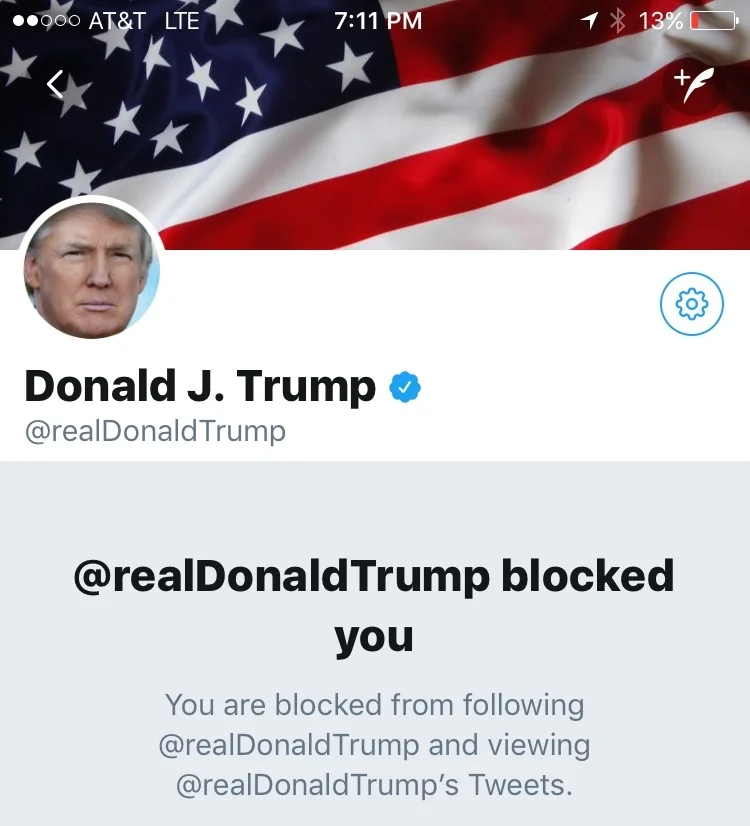 Read more about the article Donald Trump has blocked me on Twitter